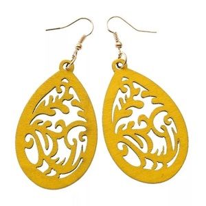 Wooden Light Weight Dangle Earrings